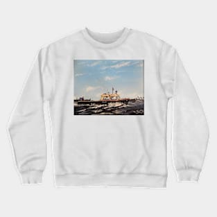 POLICE BOAT OLD TYPE SINGLE SCREW Crewneck Sweatshirt